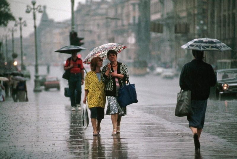 Дождь на Невском проспекте, 1992 год.