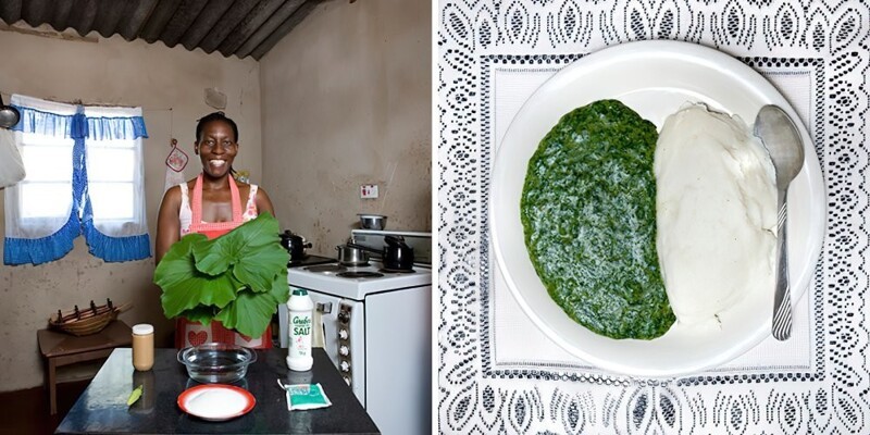 11. Флатар, 52 года, Зимбабве: Садза (белая кукурузная мука и листья тыквы, приготовленные в арахисовом масле)