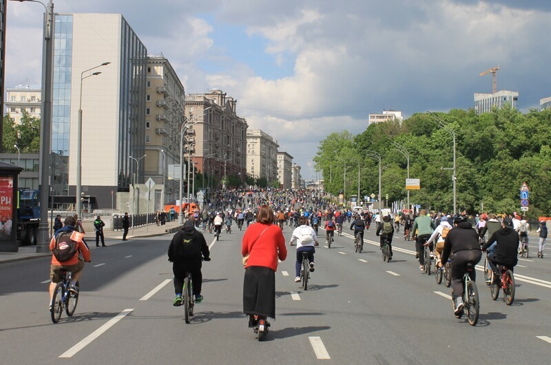 Московский весенний велофестиваль 2023 года. Прогулка по Садовому кольцу