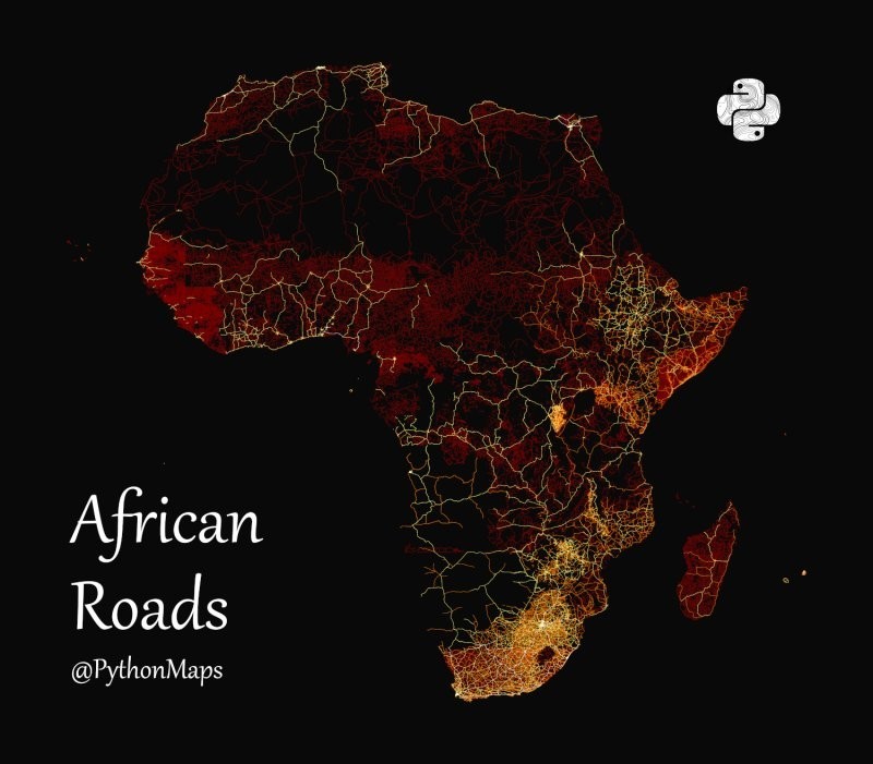 В Африке совсем мало дорог. Пустыни препятствуют обустройству дорог. 