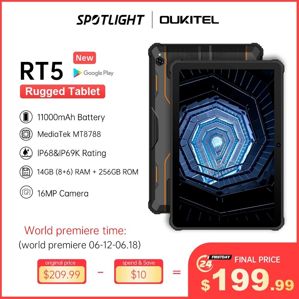 OUKITEL RT5: один из самых безопасных и мощных планшетов на рынке