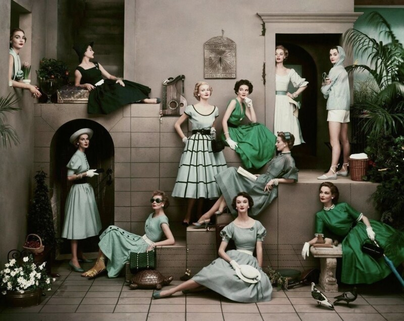 13. Фото моделей для журнала Glamour, 1952 год
