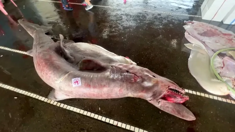 На Тайване поймали редкую акулу-домового