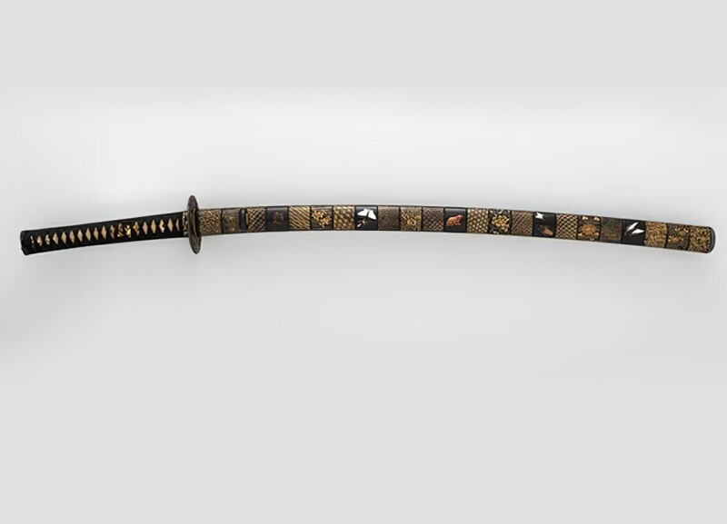 19. Японский меч и ножны — клинок 17 века, оправа 19 века