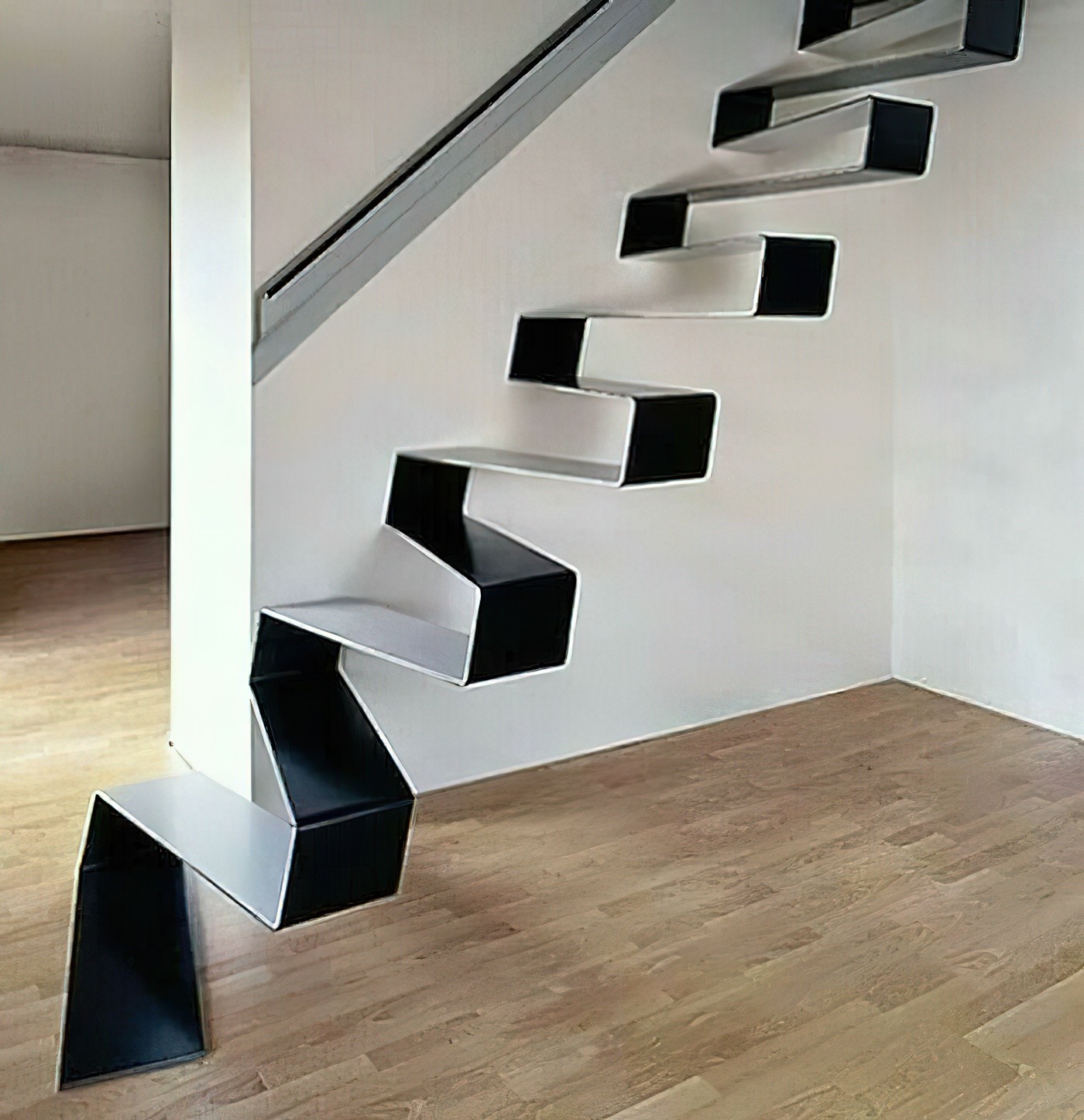 Лестница змейкой. Современные лестницы. Необычные лестницы. Лестница необычная дизайнерская. Металлическая лестница.