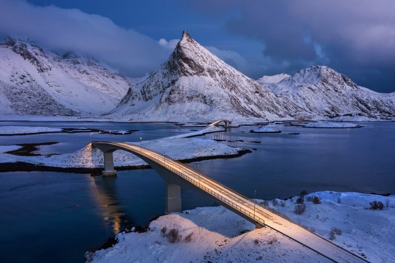Мосты Фредванг, Лофотенские острова, Норвегия