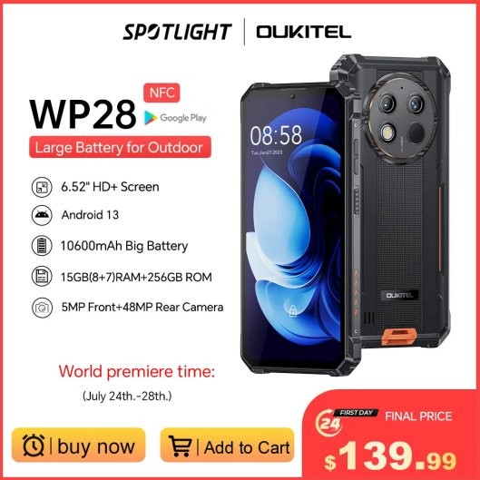 WP28 - премьера защищенного смартфона от OUKITEL 