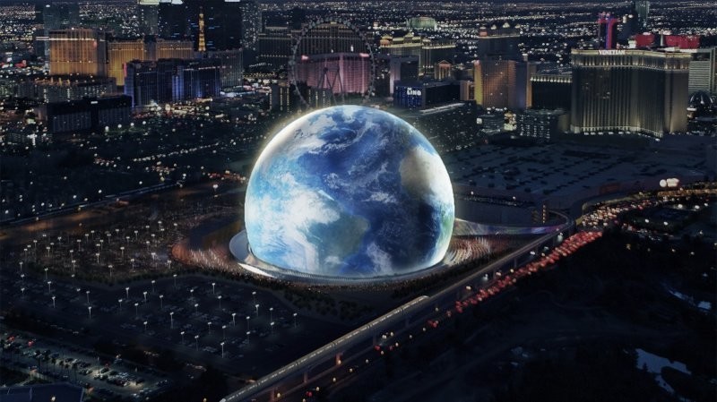 Гигантскую сферу из светодиодных панелей запустили в Лас-Вегасе. Это надо видеть
