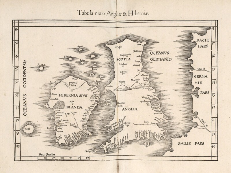 11. Ещё одна карта Британии, 1541 г.