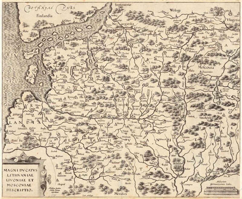 12. Карта Литвы, 1586 г.
