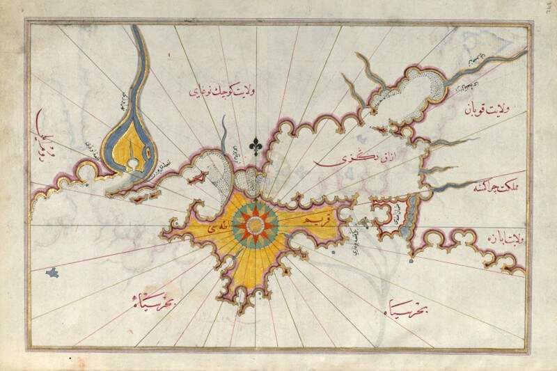 4. Османская навигационная карта, 1525 г.