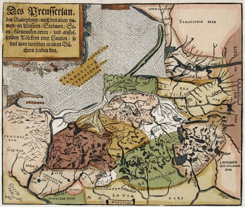 18. Карта прусских земель Каспара Хеннебергера 1584 года