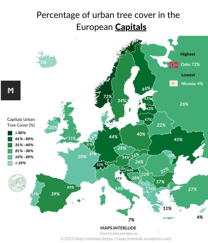 23. Самые зеленые столицы Европы