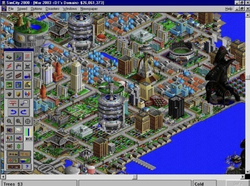 SimCity (1989), SimCity 2000 (1994) и SimCity 3000 (1999)