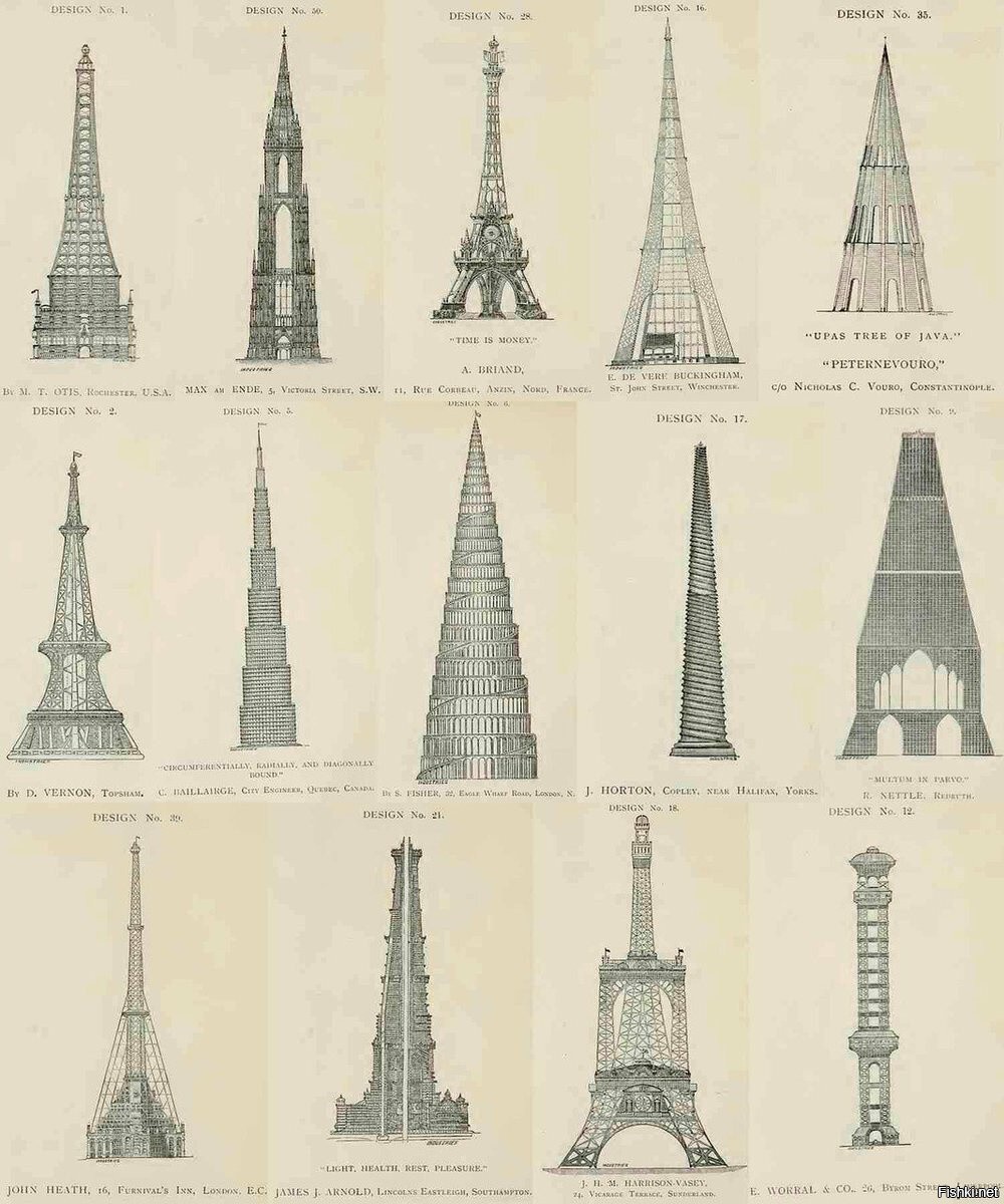 Отклоненные проекты эйфелевой башни