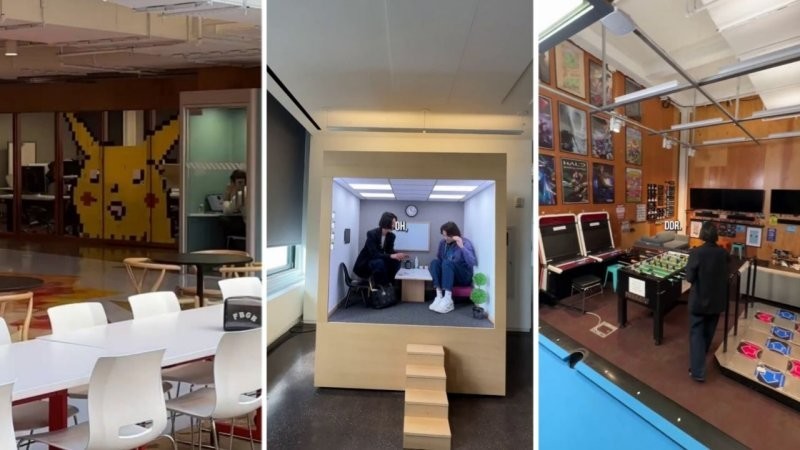 Как выглядит офис Instagram* изнутри: игровая комната, галерея и кран с колд брю