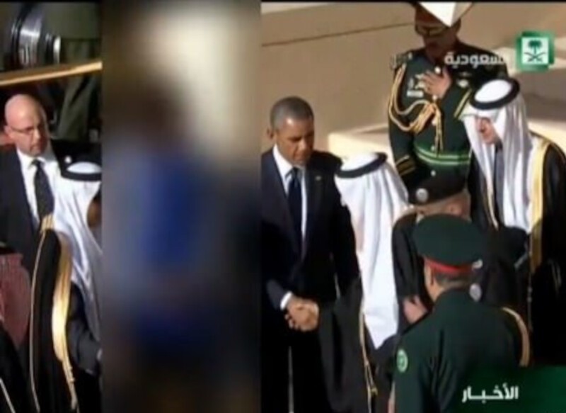 2. Цензура на саудовском телевидении. Догадайтесь, кто не прикрыл волосы во время посещения страны при Бараке?