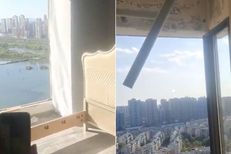 В Китае ветер унёс спящих людей из многоэтажного дома