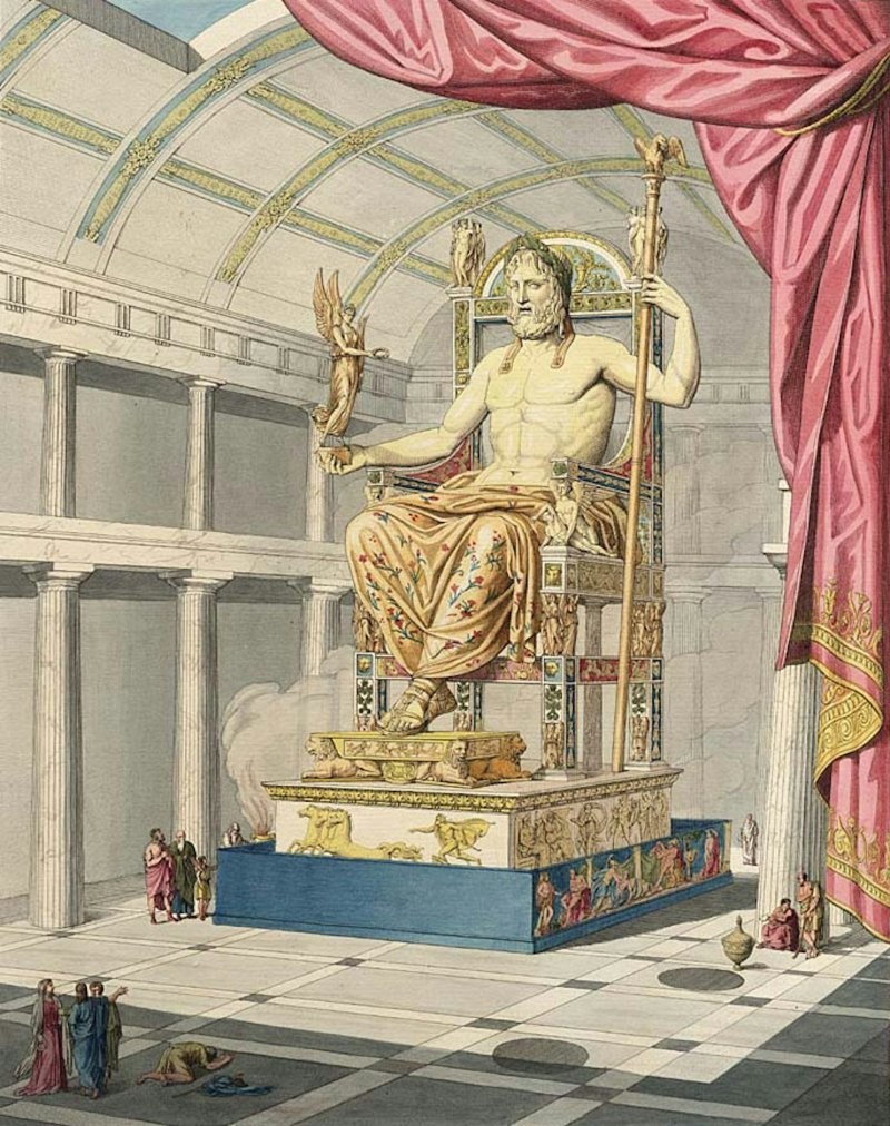 Исторические предпосылки и создание статуи Зевса в Олимпии