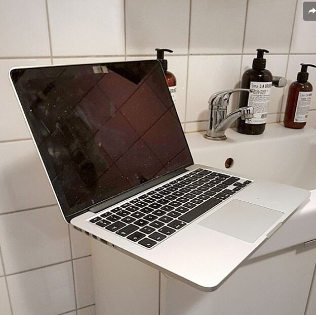29. Дама всегда берёт с собой ноутбук в ванную