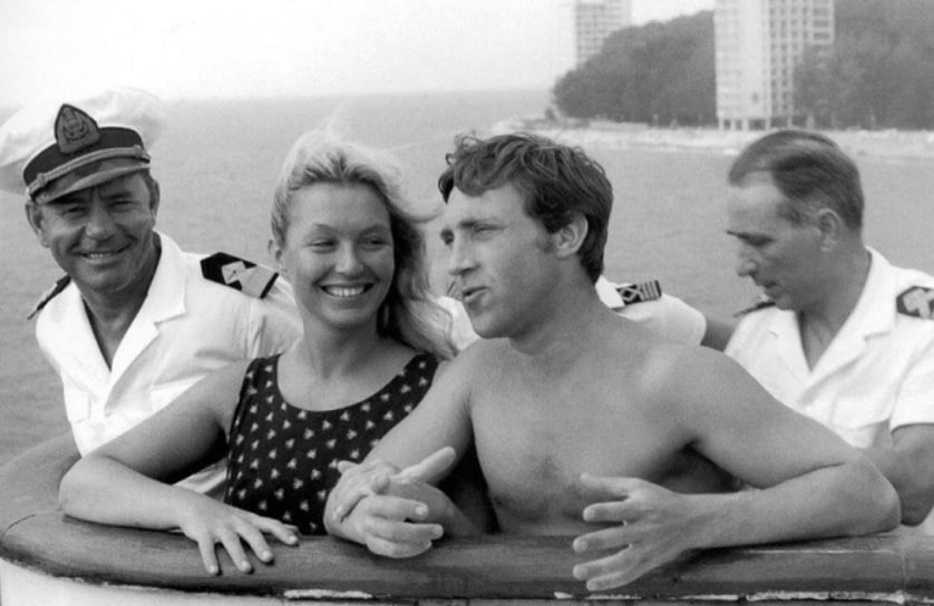 Владимир Высоцкий и Марина Влади на отдыхе в Пицунде, 1969 год