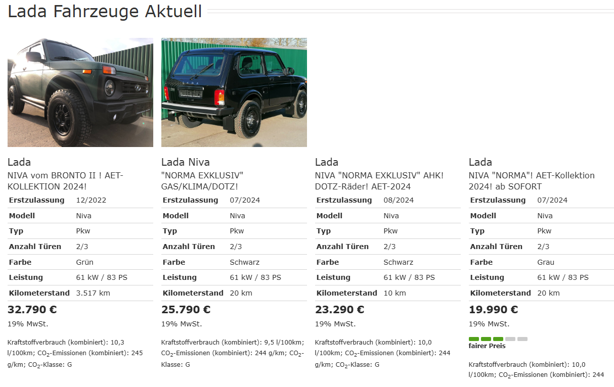 В Германии начали продавать Lada Niva Legend: цена от 20 тыс. евро