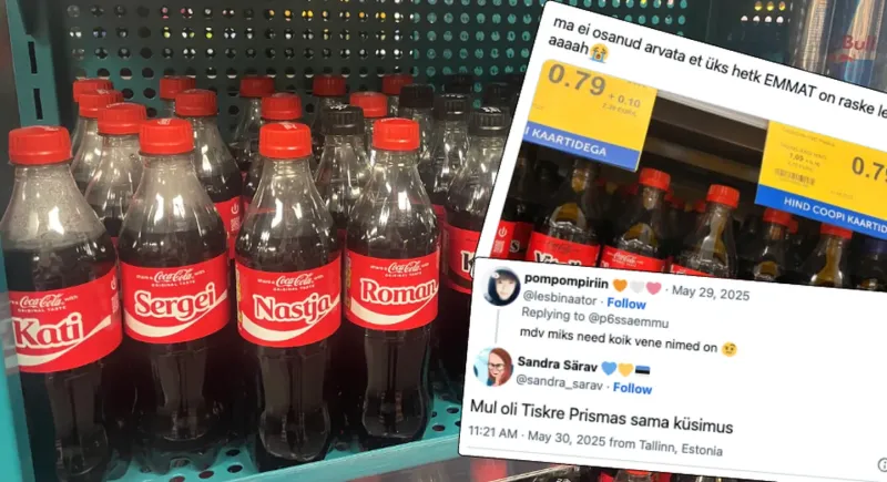 В Эстонии разгорелся скандал из-за бутылок Coca-Cola с русскими именами