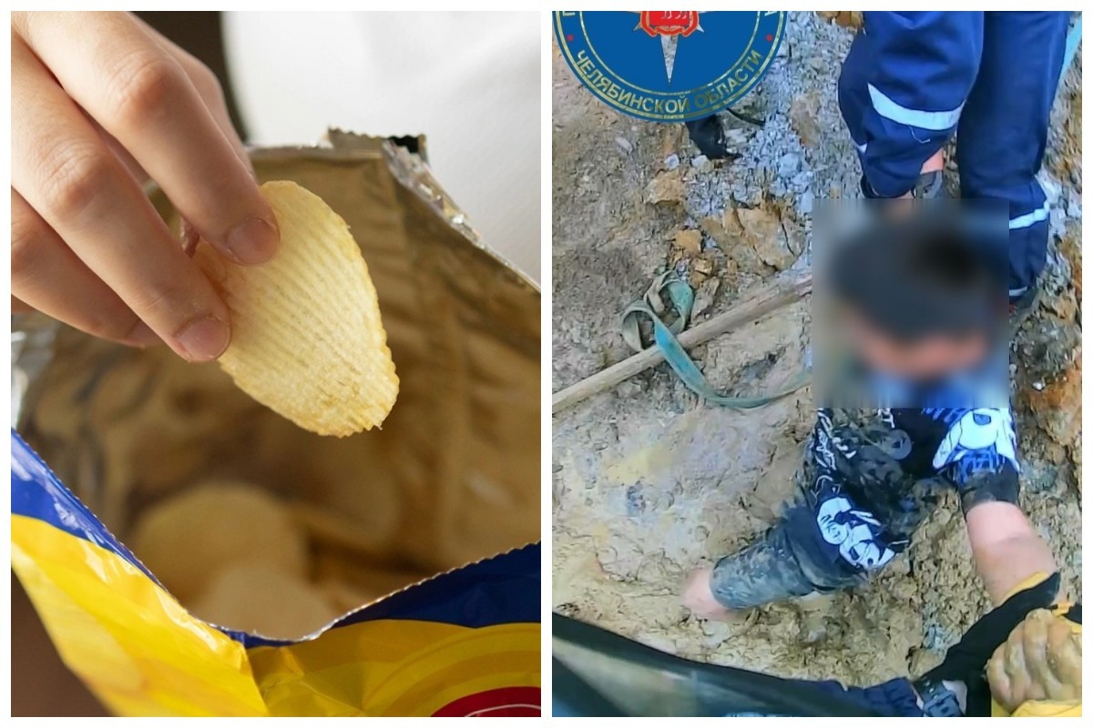 В Челябинске школьника, уронившего в яму пачку чипсов, пришлось вызволять с помощью спасателей