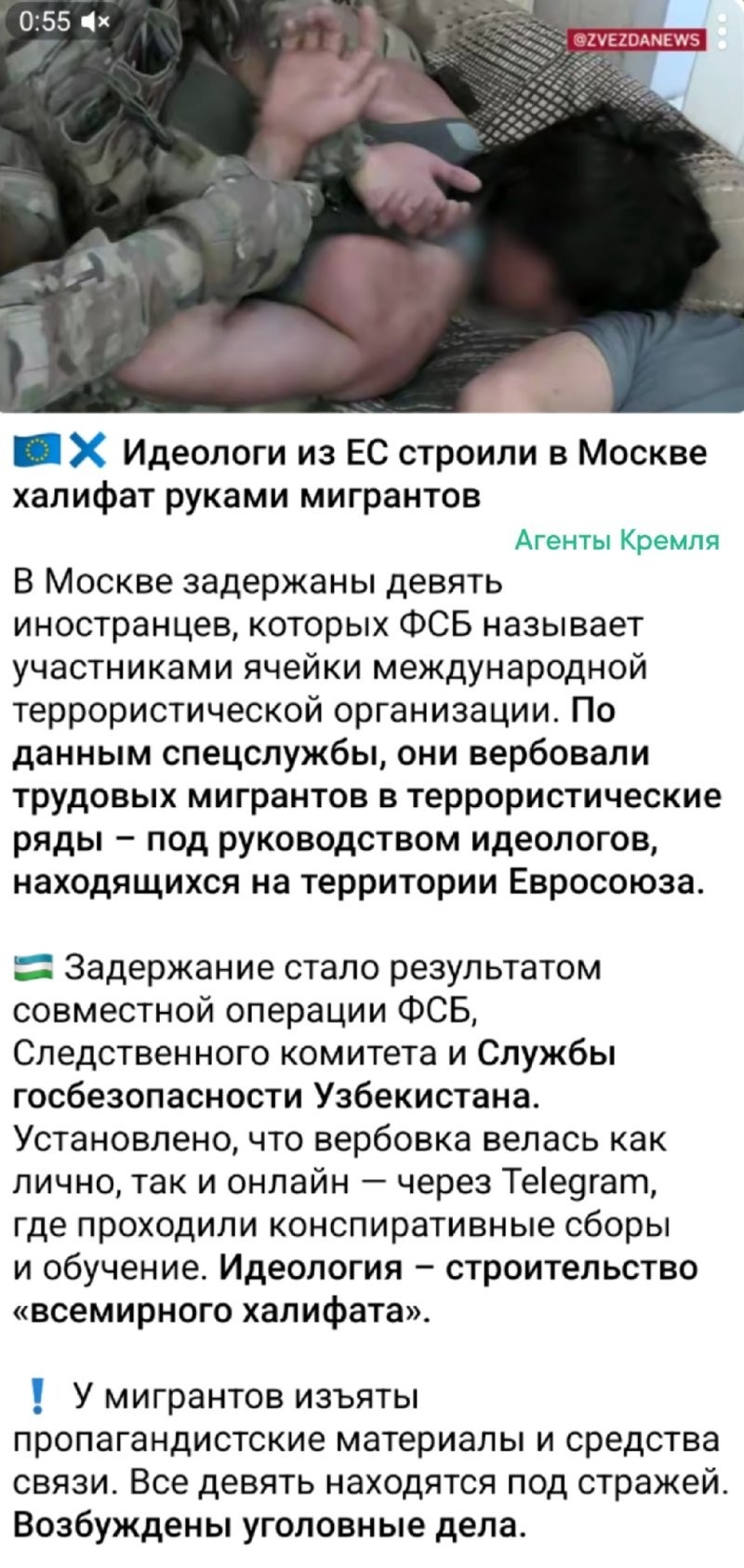 Европа использует среднеазиатских мигрантов для войны с Россией