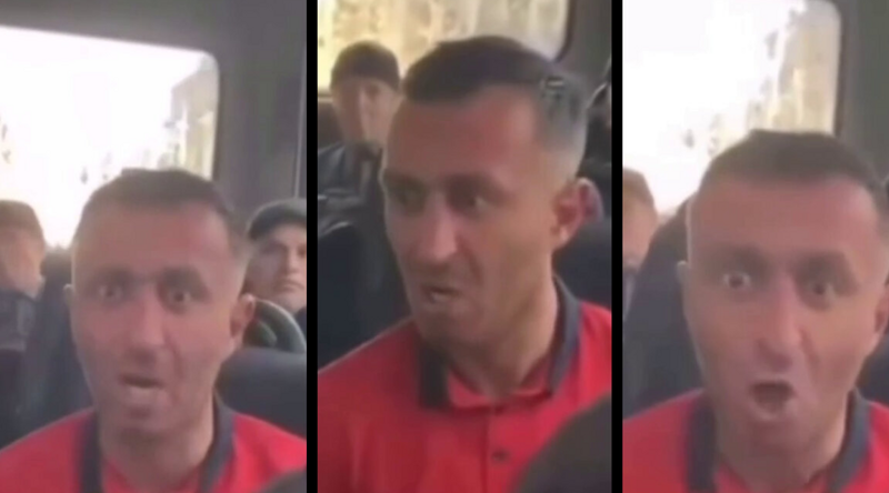 Приезжий, устроивший с пеной у рта скандал в транспорте получил по лицу от терпеливых пассажиров