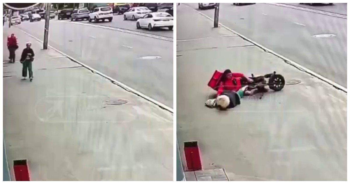 Курьер сбил пенсионерку на тротуаре и избежал наказания