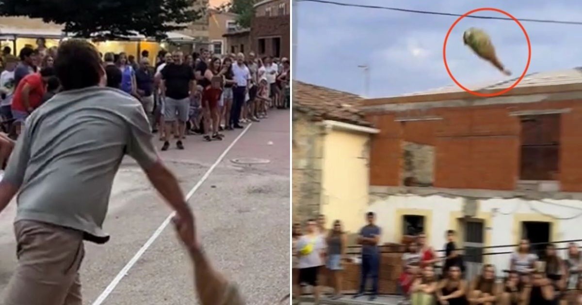 В Испании прошёл чемпионат по метанию хамона