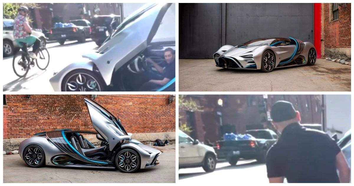 Мужчина засмотрелся на технологичный автомобиль