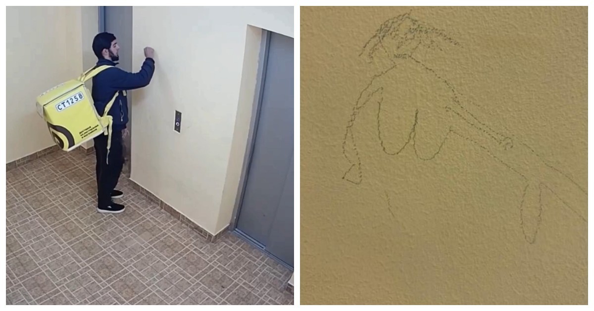«Культурно обогатил»: курьер-мигрант оставил следы своих фантазий в подъезде краснодарской высотки