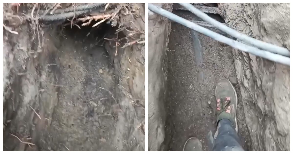 Рабочие нашли скрытые трубы и провода, хотя начальник уверял, что там пусто