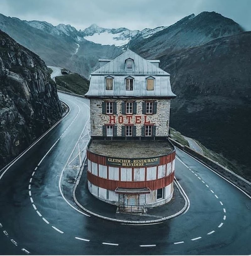 19. Отель Belvedere на перевале Фурка, Швейцария
