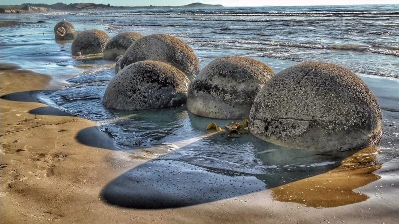 9. Валуны Моераки, Новая Зеландия