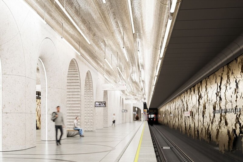 Как будет выглядеть новая станция московского метро "Кленовый бульвар"