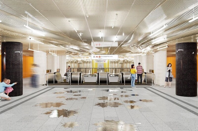 Как будет выглядеть новая станция московского метро "Кленовый бульвар"