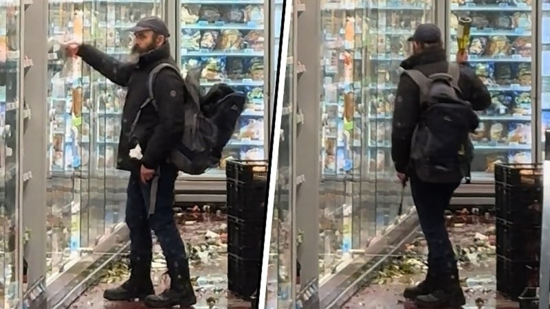 Необъяснимая ярость: мужчина устроил погром в магазине