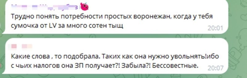 ️Вице-мэр Воронежа отчитала горожан и назвала их токсичными - в отместку ей задали вопросы про очень дорогую сумку