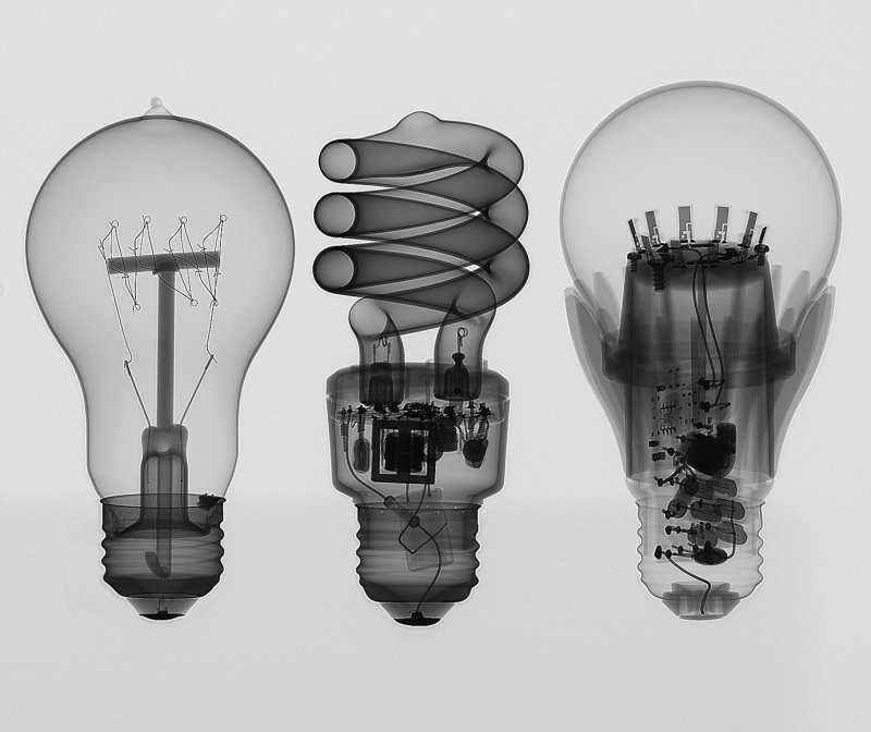 23. Эволюция электрических лампочек: рентгеновский снимок