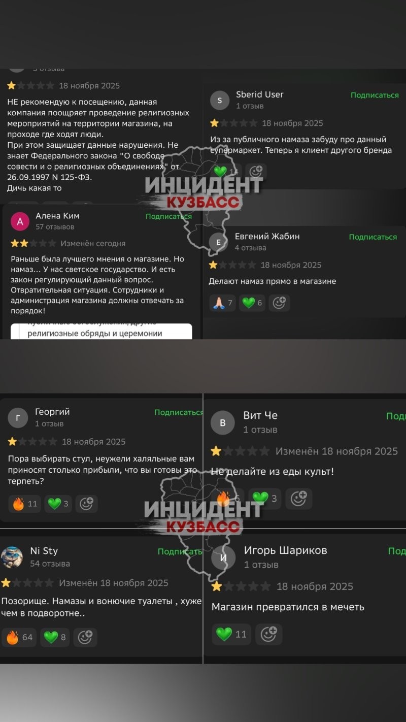 В Кемерово оштрафовали мигрантов, совершивших публичный намаз в супермаркете