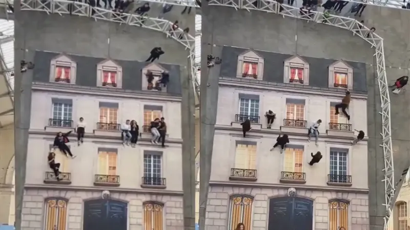 Необычная инсталляция: дом, по стенам которого можно "ходить"