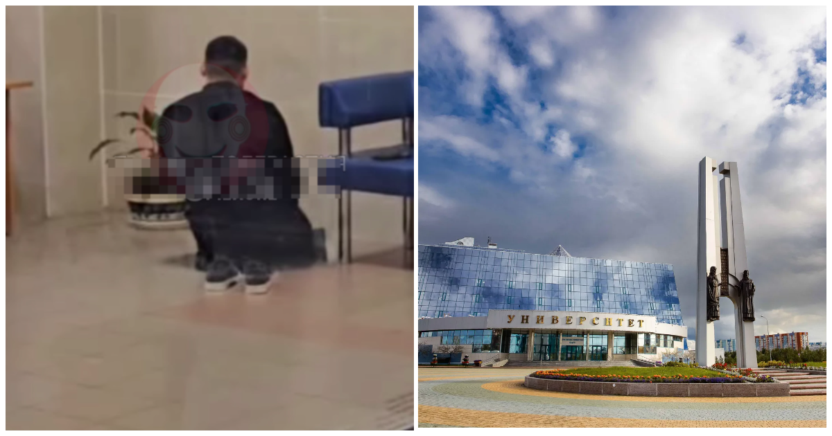 В Сургуте студенты заметили молодого мужчину, который устроил намаз прямо в стенах университета
