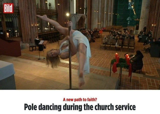 Танцы на шесте во время церковной службы набирают популярность в Германии