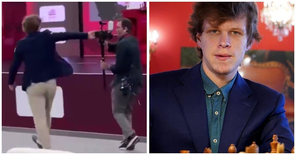 Чемпион мира по шахматам оттолкнул камеру оператора после проигрыша россиянину