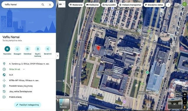 Здания сейма Литвы в Google Maps переименовали в "Логово лжецов" („Melagių irštva“) и "Вафельный дом" („Vaflių namai“)