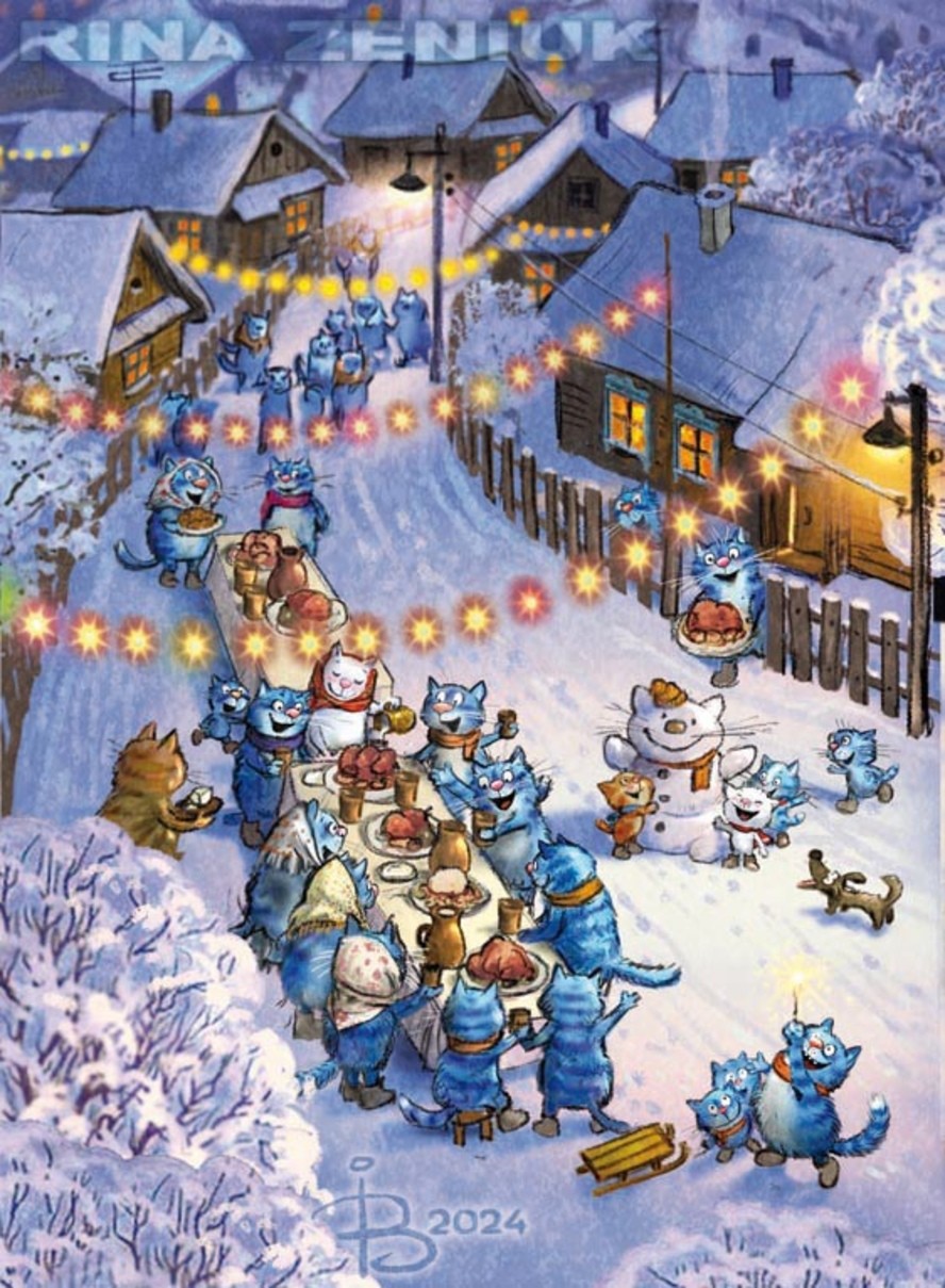 Коты минской художницы Рины Зенюк. 2025 год