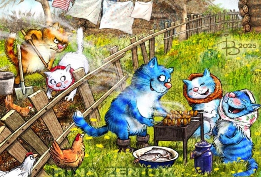 Коты минской художницы Рины Зенюк. 2025 год